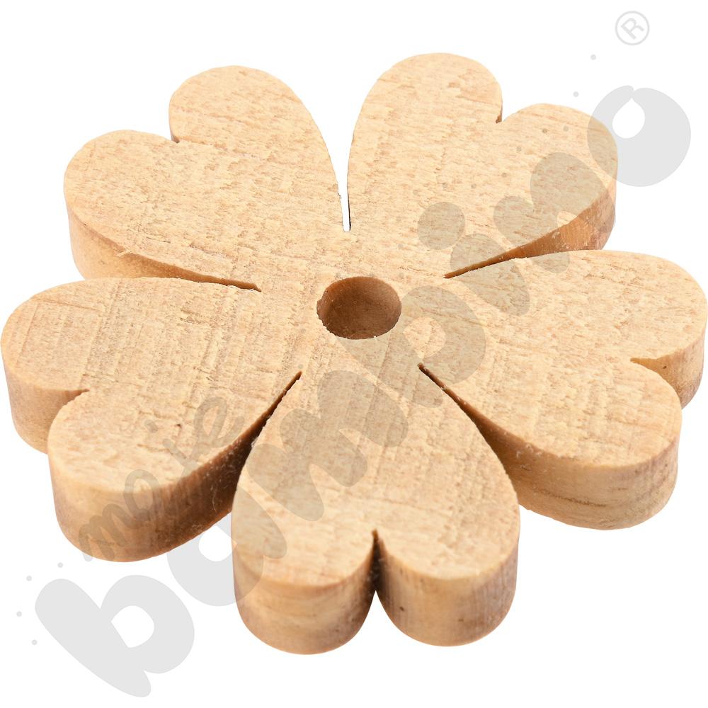 Drewniane kwiatki, 20 szt.