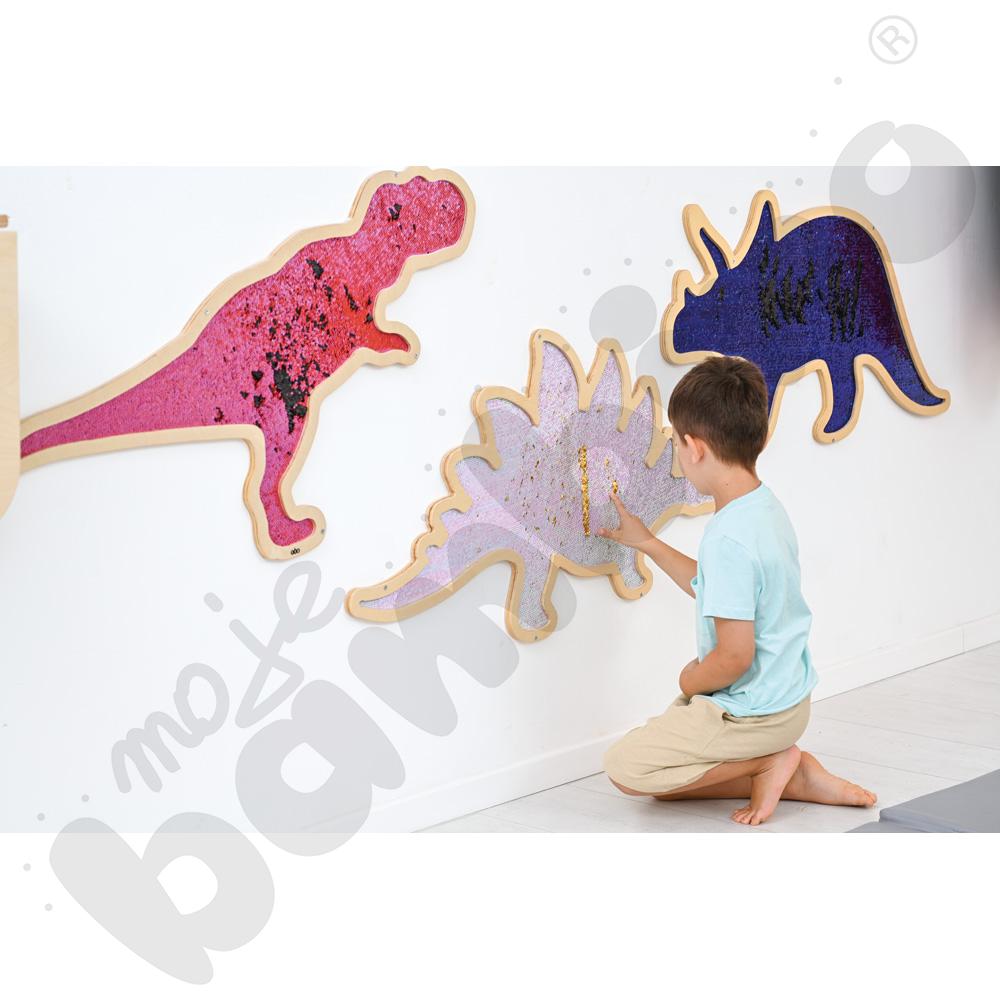 Cekinowe dinozaury, 3 szt.