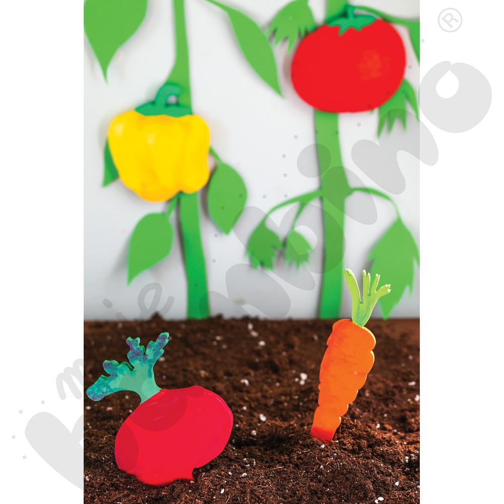 Piankowe kształty do ozdabiania - warzywa, 40 szt.