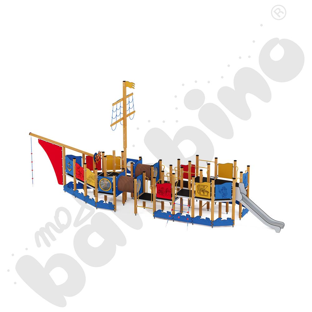 Statek Kolumba, drewniane słupy