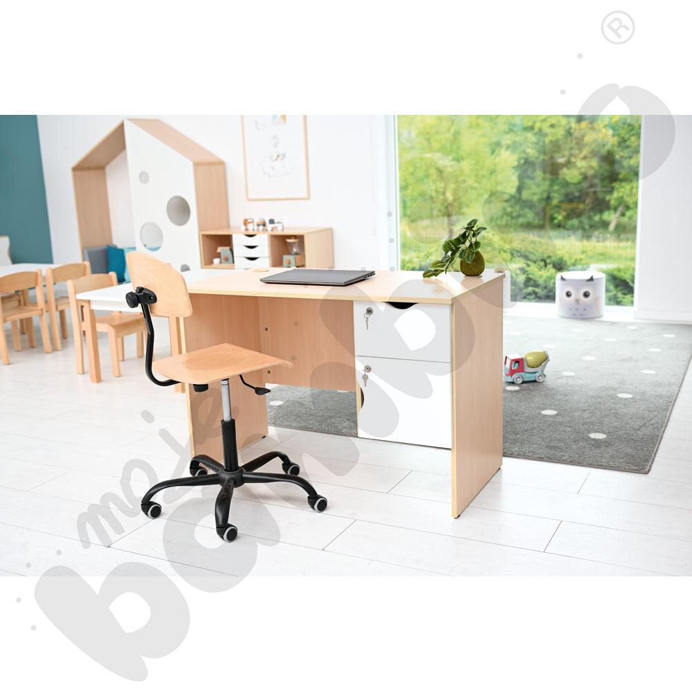 Drzwiczki i szuflada Feria białe laminowane