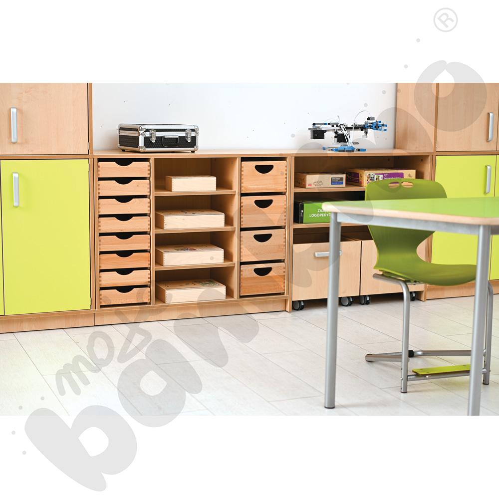 Szafka Flexi D z przegrodami i 3 półkami na cokole