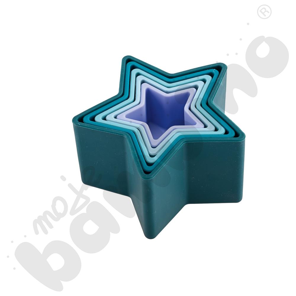 Gwiazdki silikonowe do układania, mix kolorów