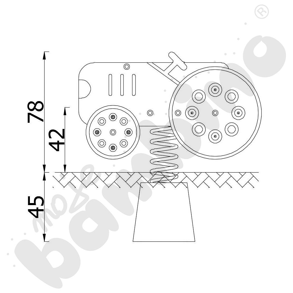 Traktor Urbi B na podstawie betonowej
