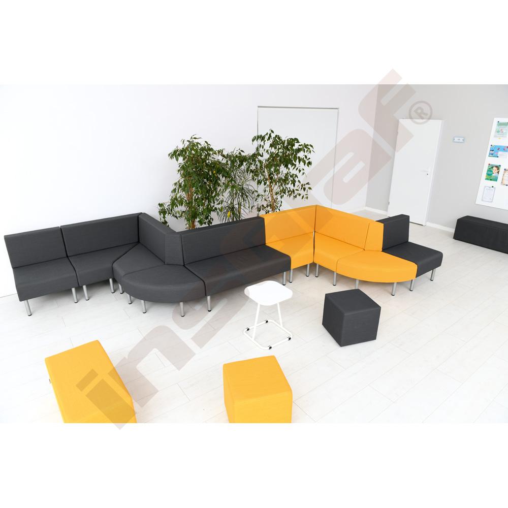 Rohový sedák Inflamea 1 - hořčicový