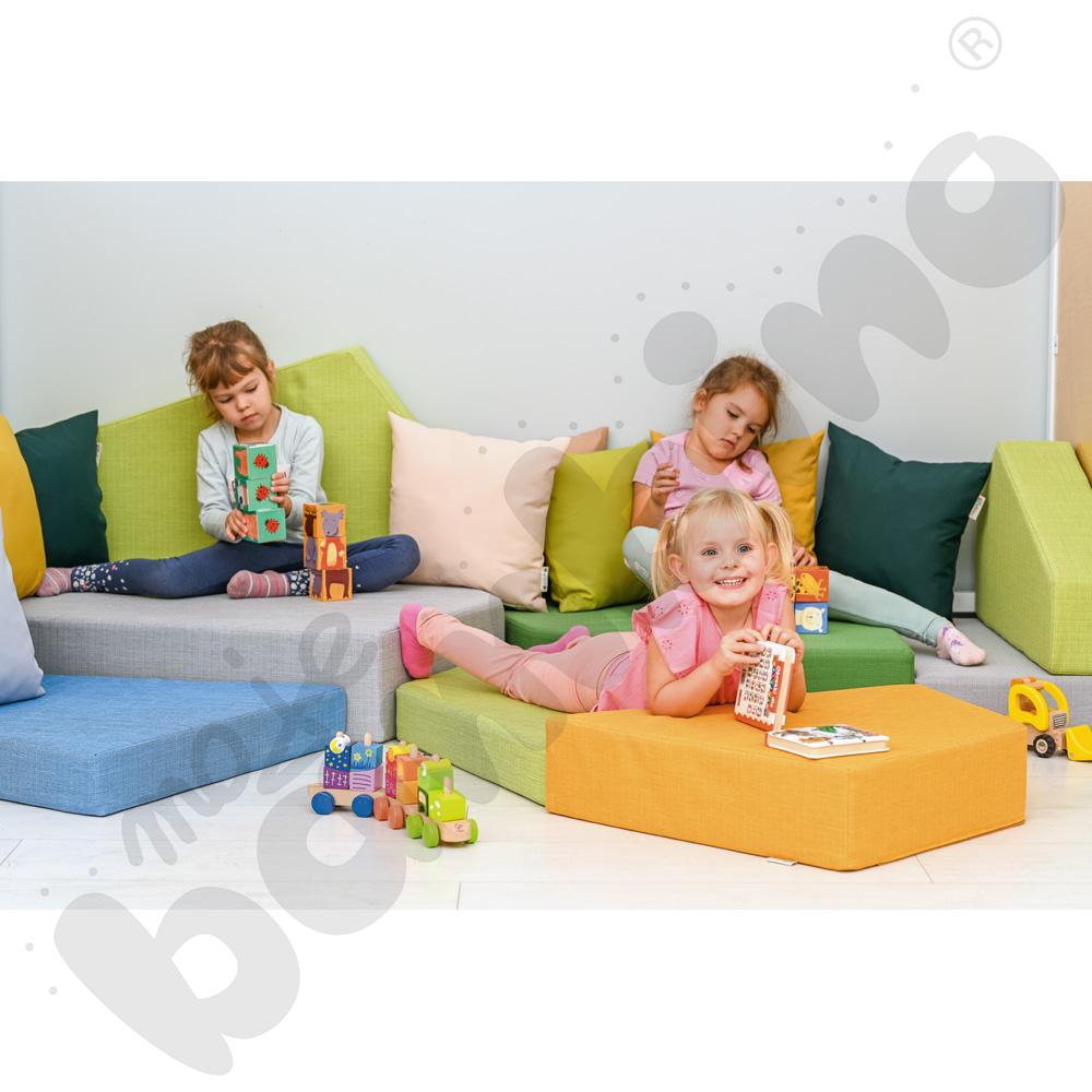 Materac Quadro 1 żółty, wys. 15 cm