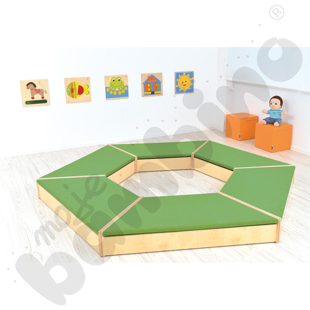 Podest trapezowy, wys. 20 cm - ciemnozielony