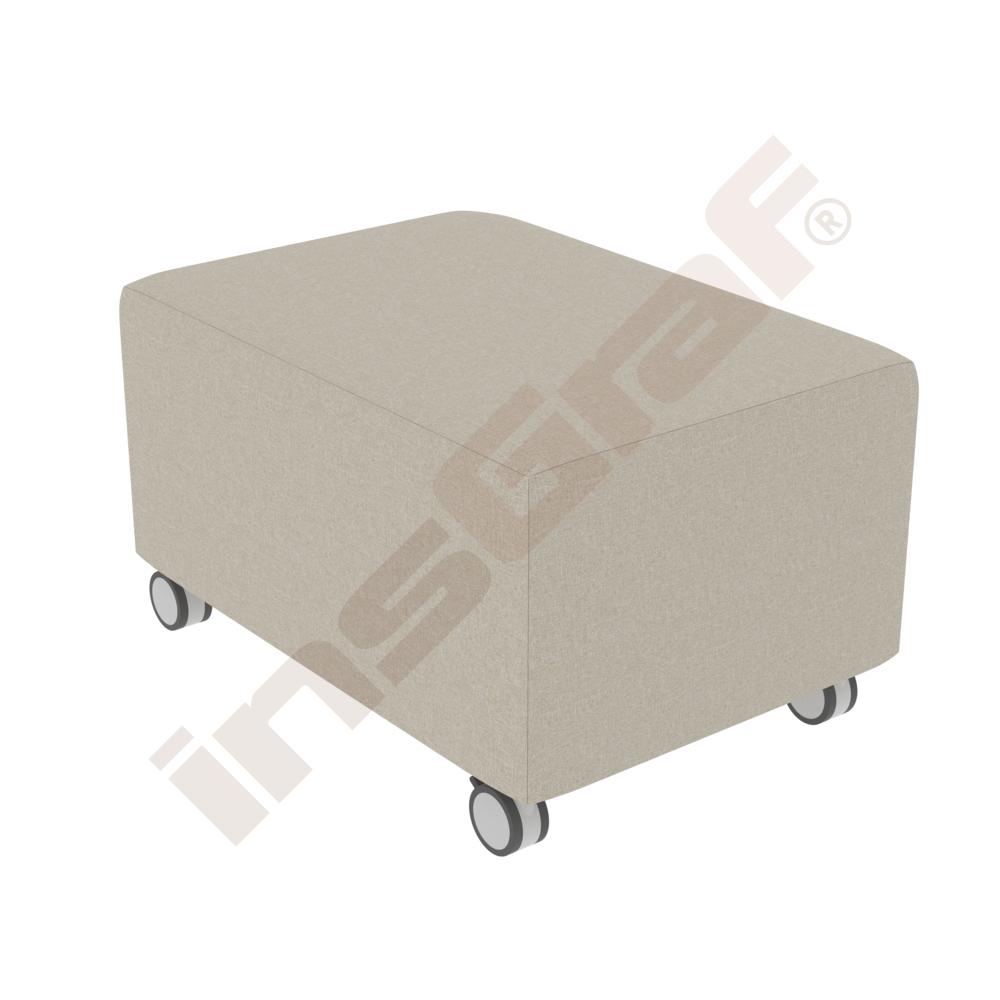 Universum Hocker, B 55, T 78, auf Rollen, Bezug RO37