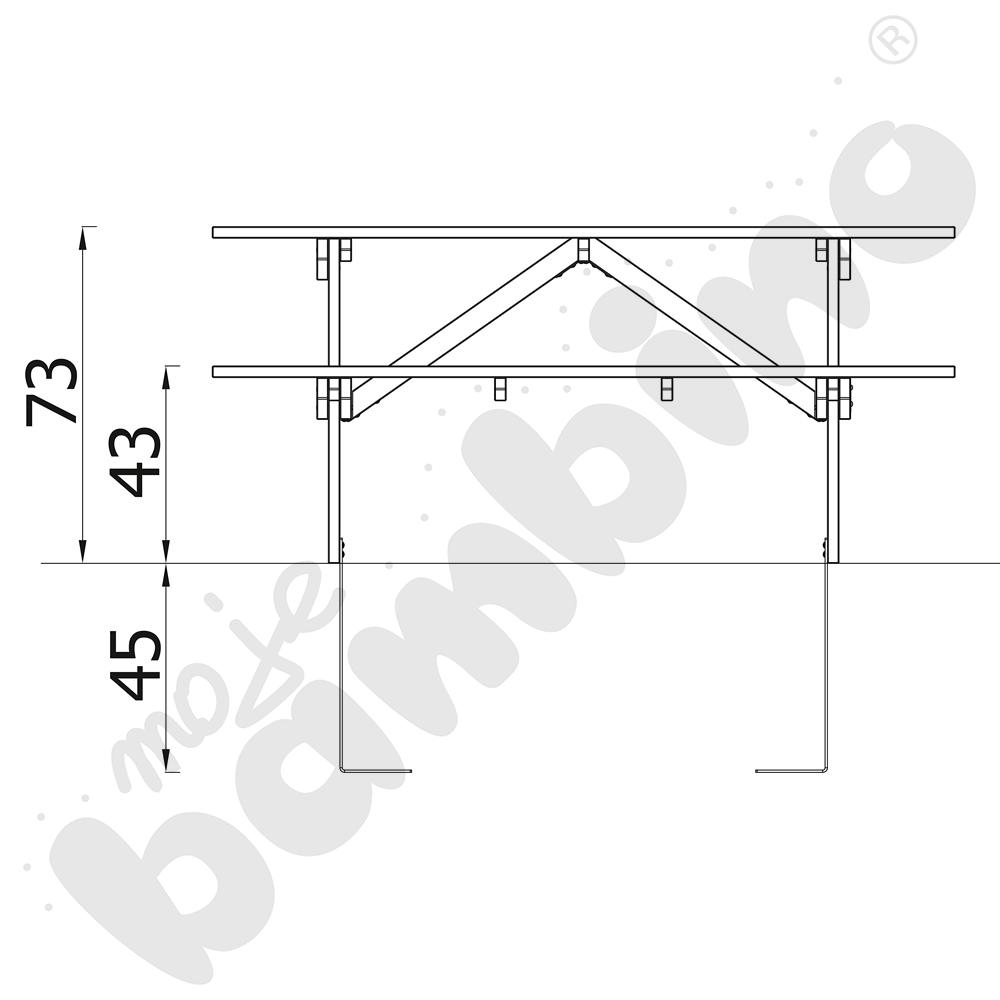Ławkostół duży Terra z kotwami