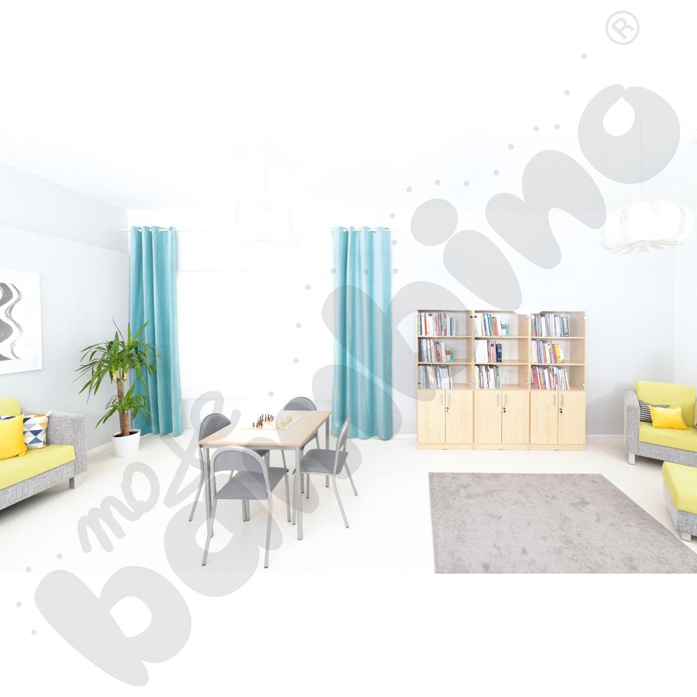 Szafa wysoka z witryną - klon 375