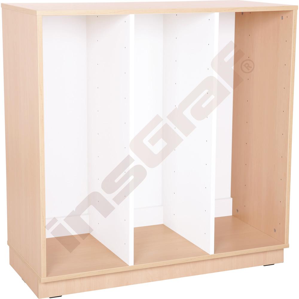 Quadro - skříňka M+ na plastové zásobníky - se 2 předěly 