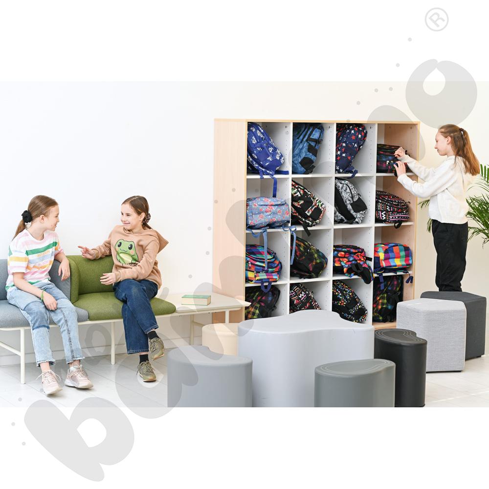 Quadro - regał XL z 3 przegrodami i 3 półkami - klon jasny