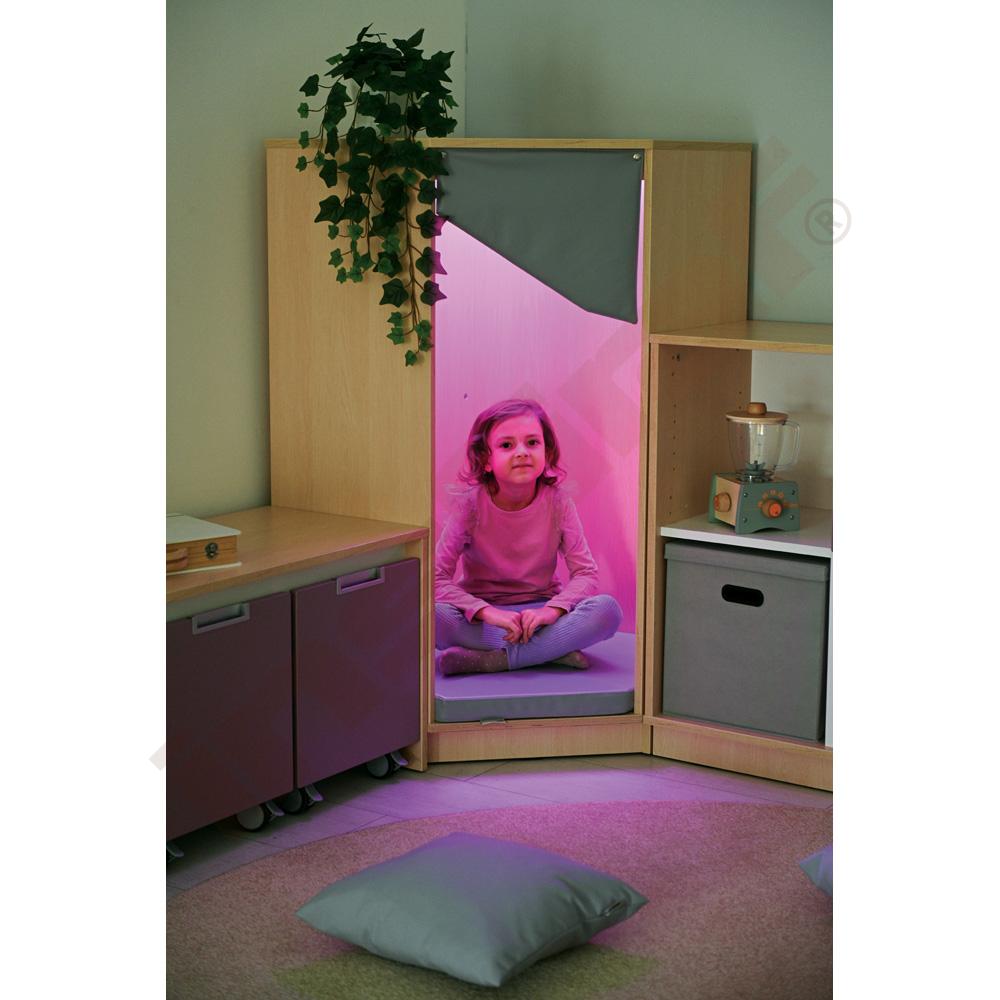 Quadro - odpočinkový koutek rohový, javorovo-šedý