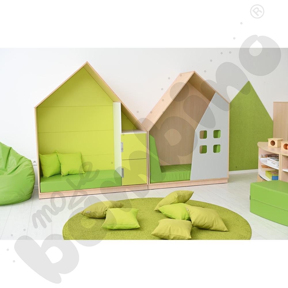 Quadro - szafka-domek - szara, skrzynia klon jasny