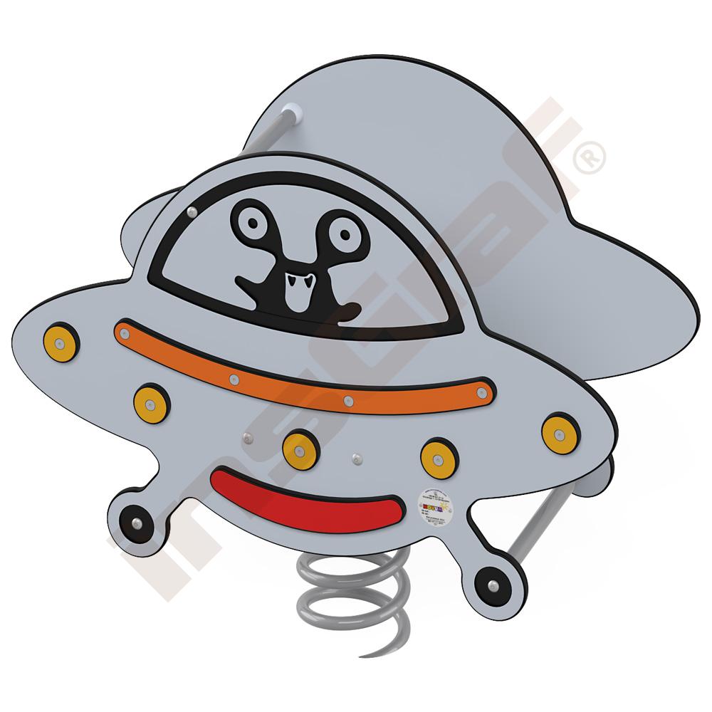 Universum - pružinová houpačka UFO s kovovou základnou 