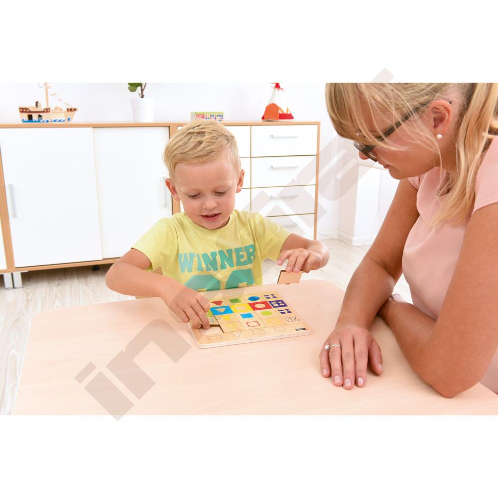 Logické puzzle - geometrické tvary 