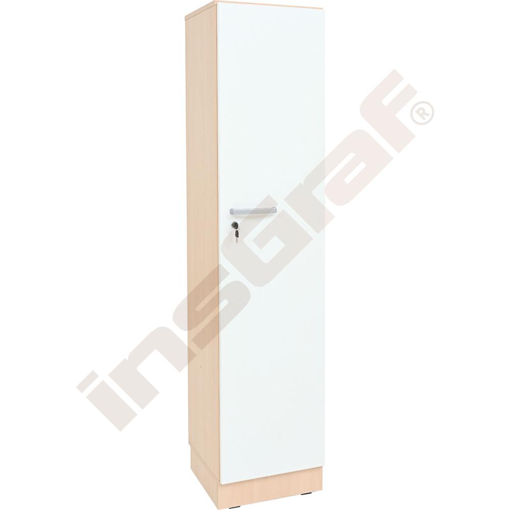 Grande úzký regál, výška 187 cm, hluboký, světlý javor