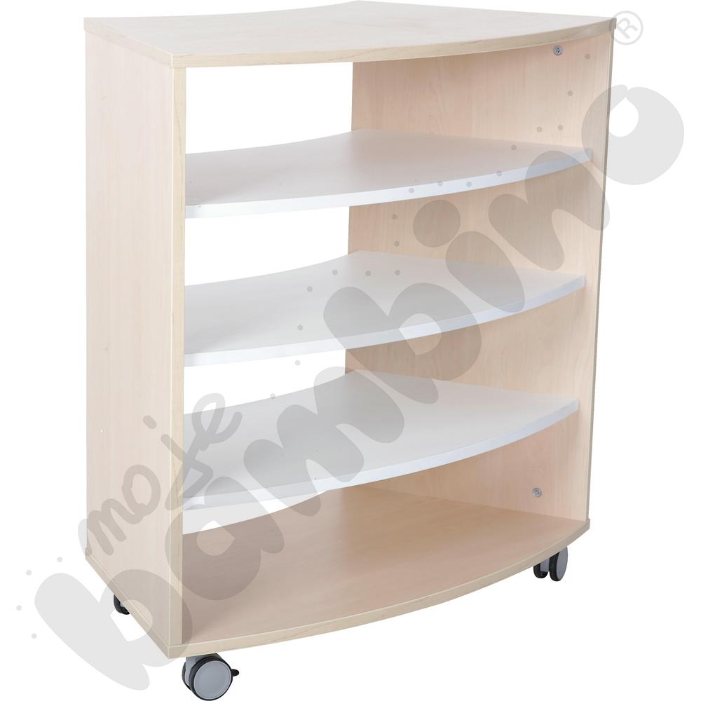 Quadro - szafka 1/8 koła M na kółkach, klon jasny
