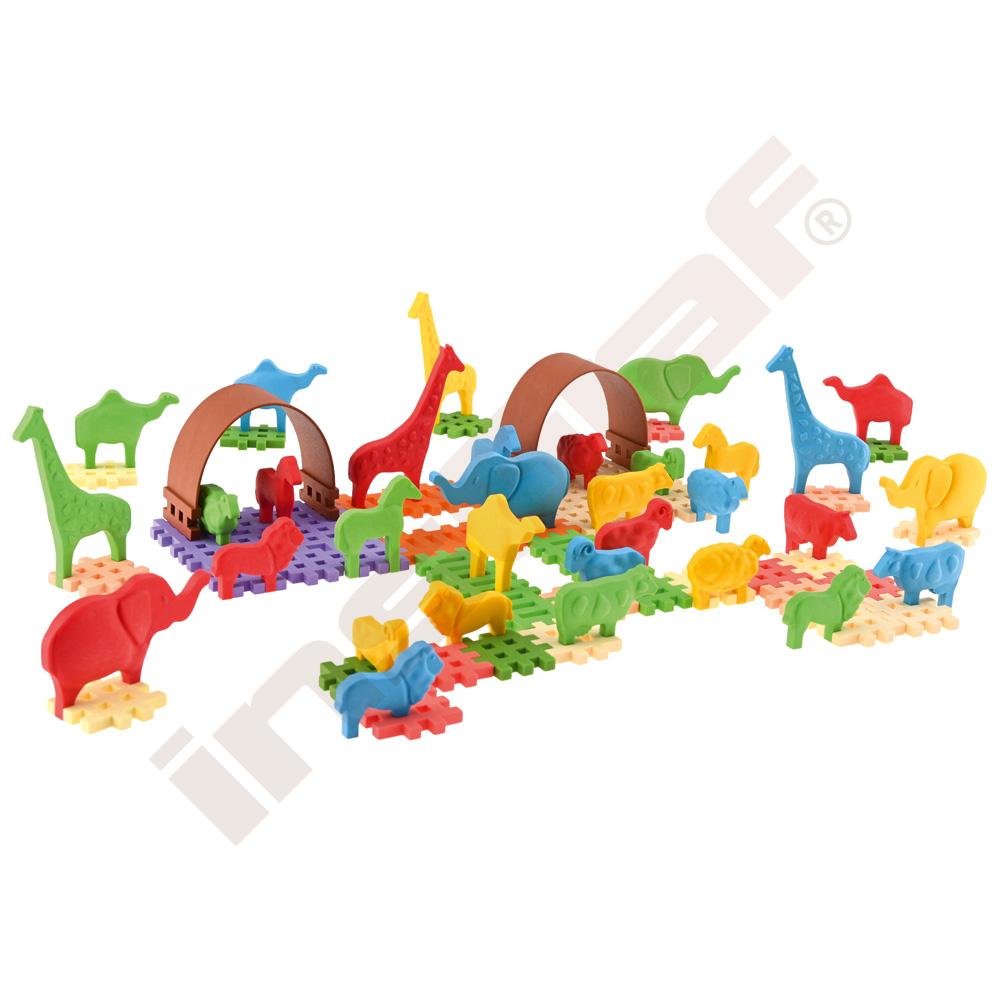 
Waffel-Bausteine Mini - Tiere, 62 Teile
