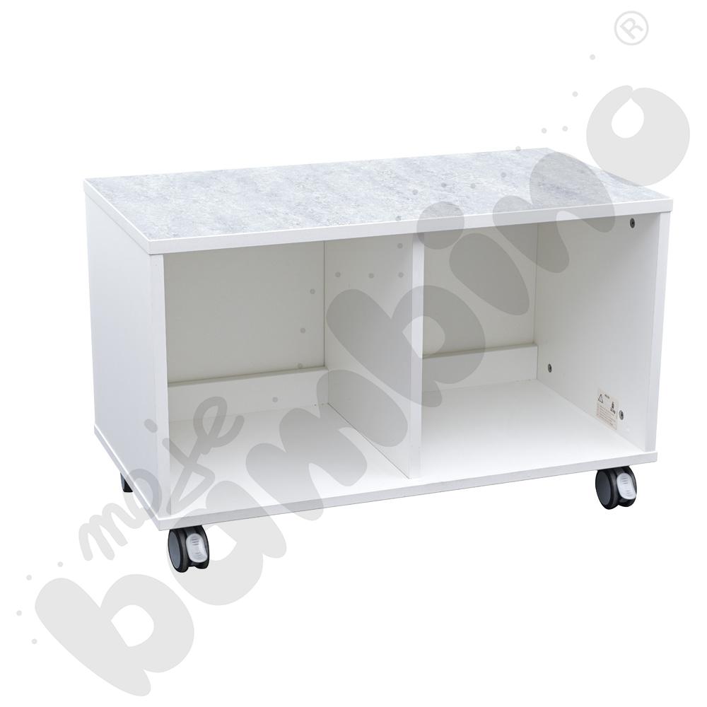 Quadro - szafka cicha S na 4 szuflady na kółkach, biała