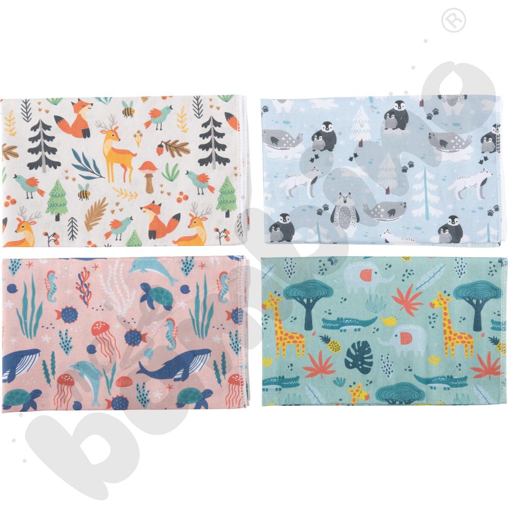 Zestaw tkanin - 4 wzory