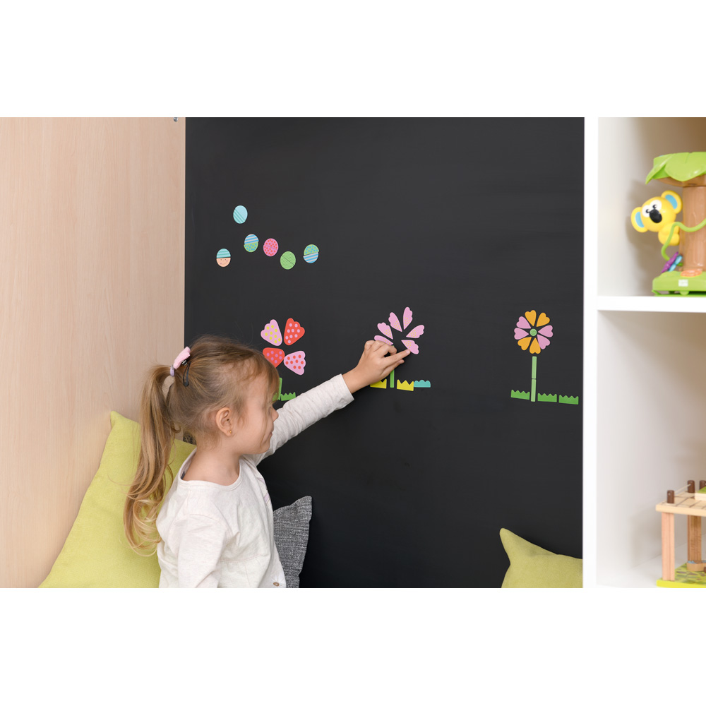 Quadro - skrinka-domček s magnetickou tabuľou a 2 policami 