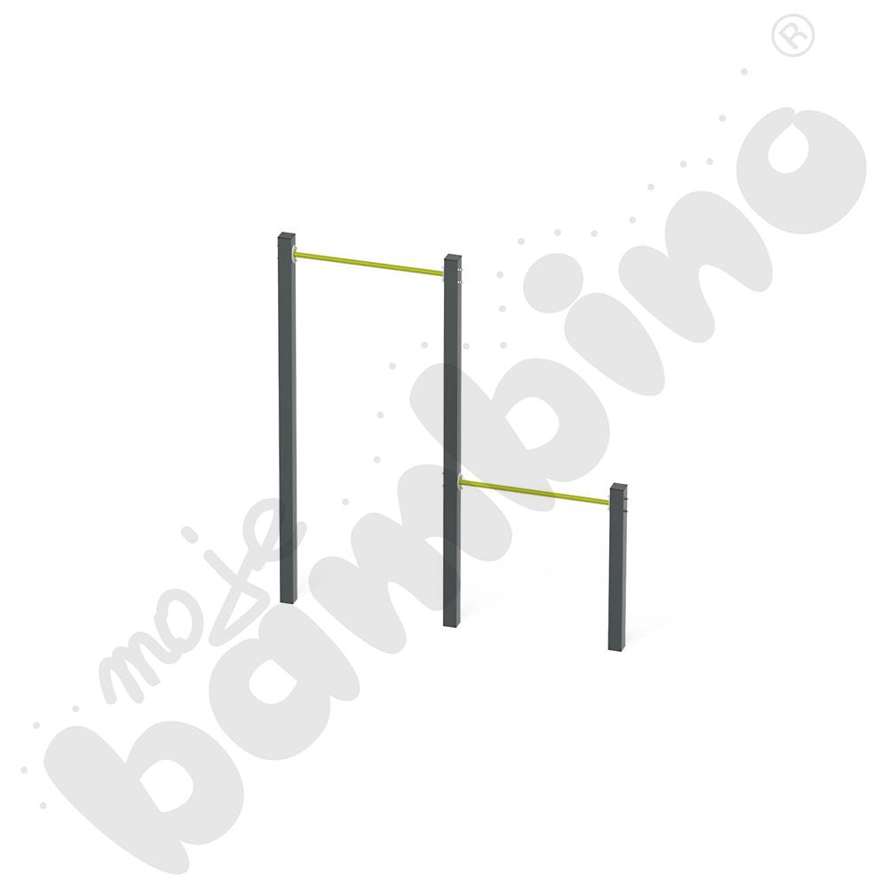 Street workout Drążki podwójne Lime