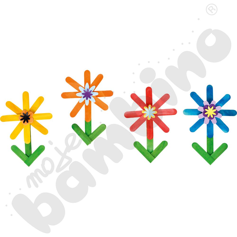 Kwiatki z patyczków