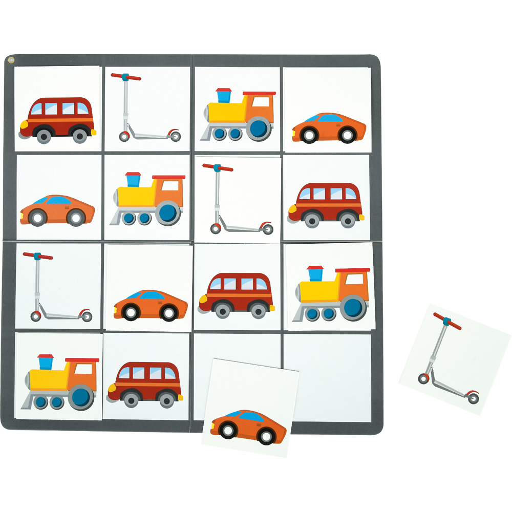 Obojstranné sudoku 4 x 4 – vtáky a dopravné prostriedky
