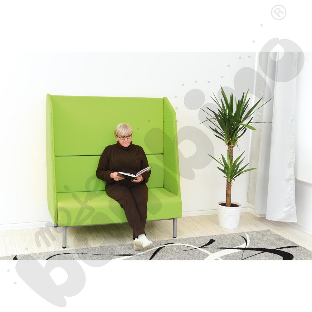 Kanapa wyciszająca Arkadia z zielonymi bokami