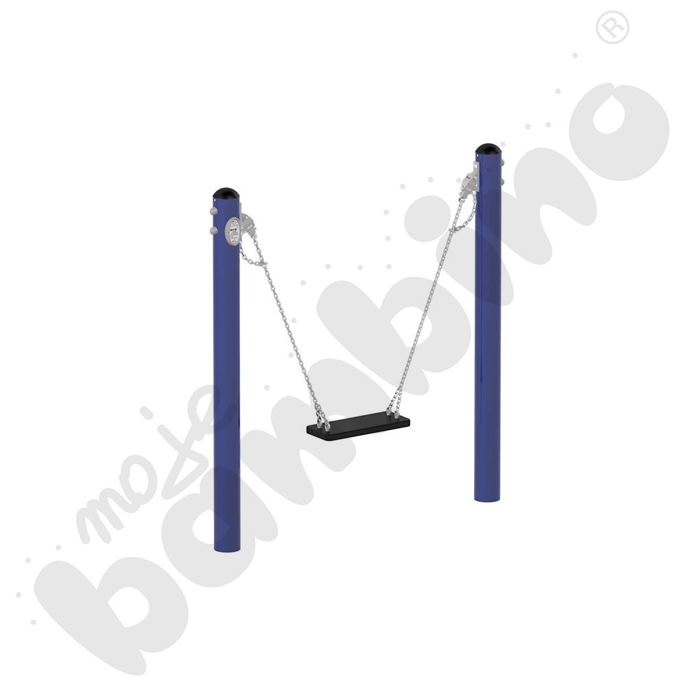 Huśtawka na słupach z zawiesiem prostym