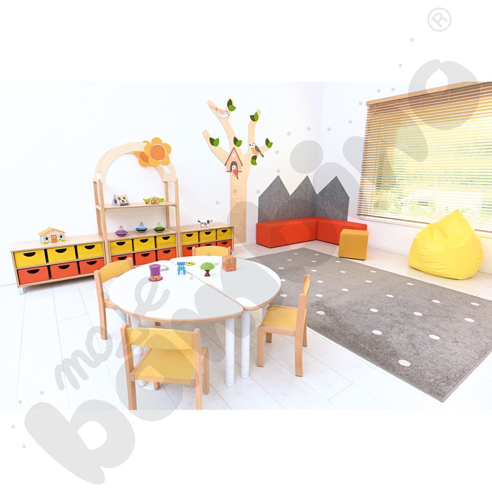 Krzesło Filipek PASTEL żółte, rozm. 2