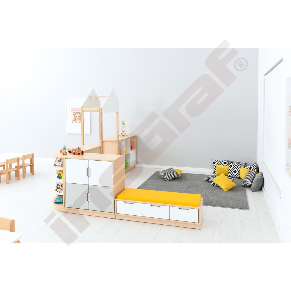 Quadro - sestava 174, 90°, korpusy světlý javor