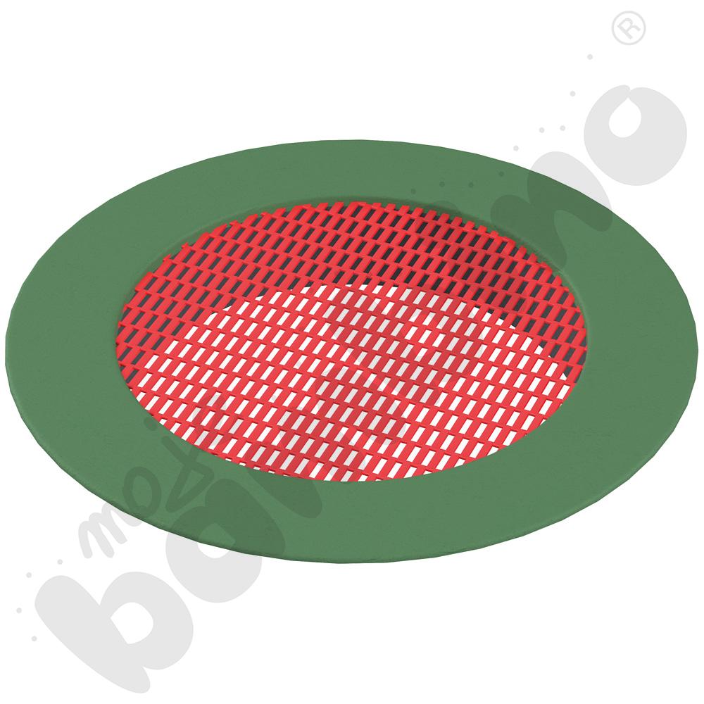 Trampolina Duży krater, mata czerwona, obrzeże zielone