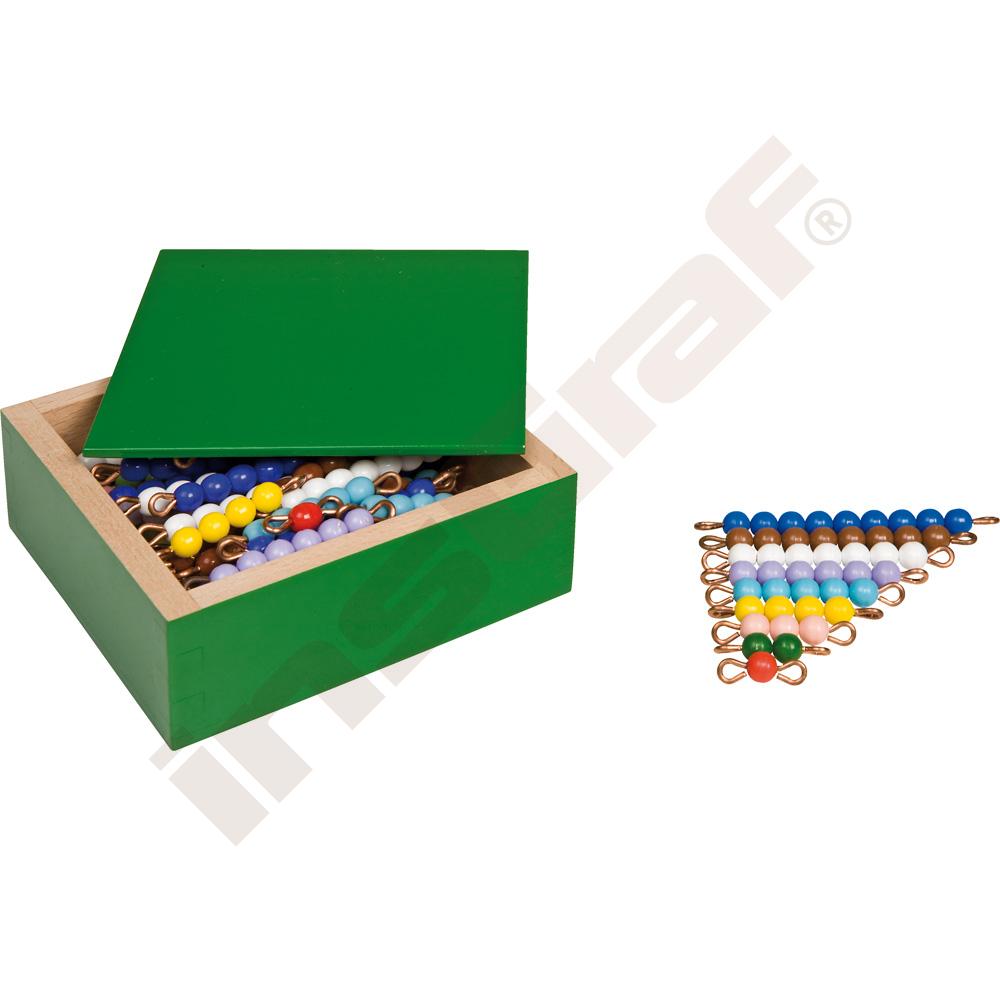 Montessori korálkové schody - 10 sestav S