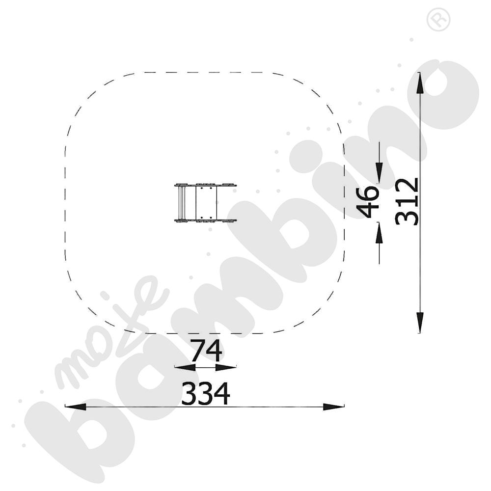 Sprężynowiec Kotek na podstawie betonowej