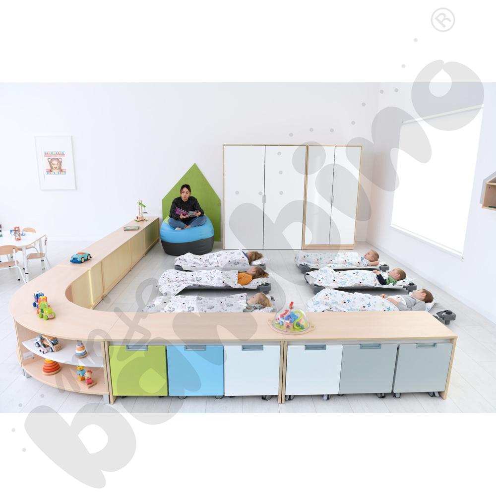 Quadro - ławeczka na 3 małe skrzynie, klon jasny