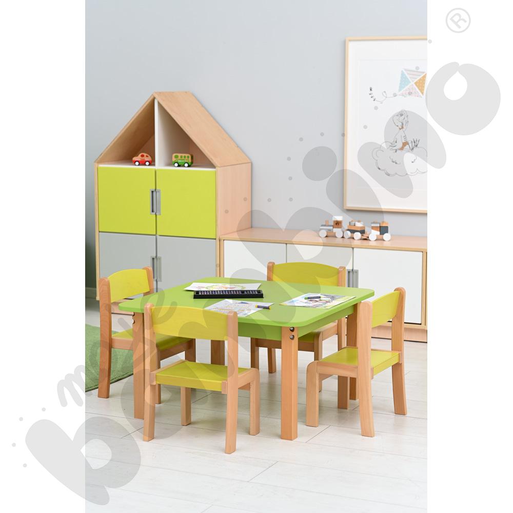 Blat Pascal kwadratowy 80 x 80 zielony