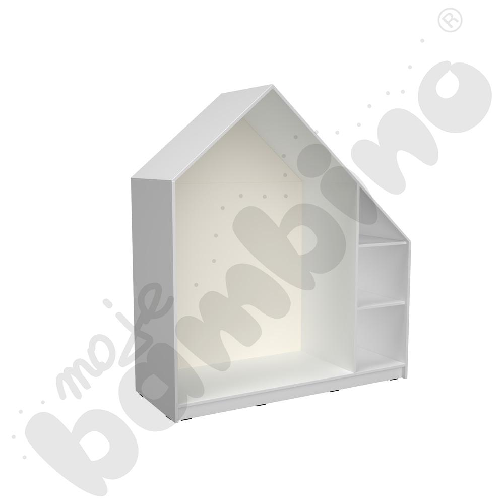 Quadro - szafka-domek z 2 półkami - kość słoniowa, skrzynia biała