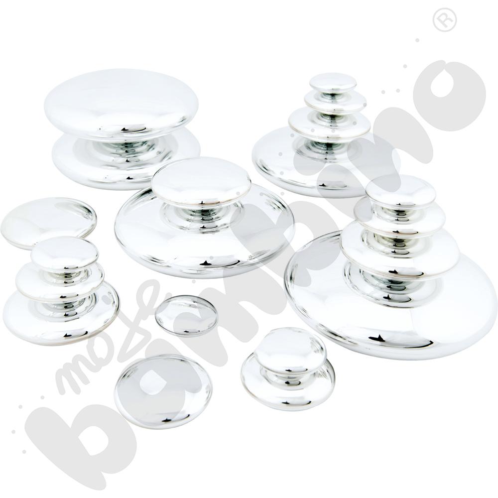 Kamienie do ćw. manualnych - srebrne