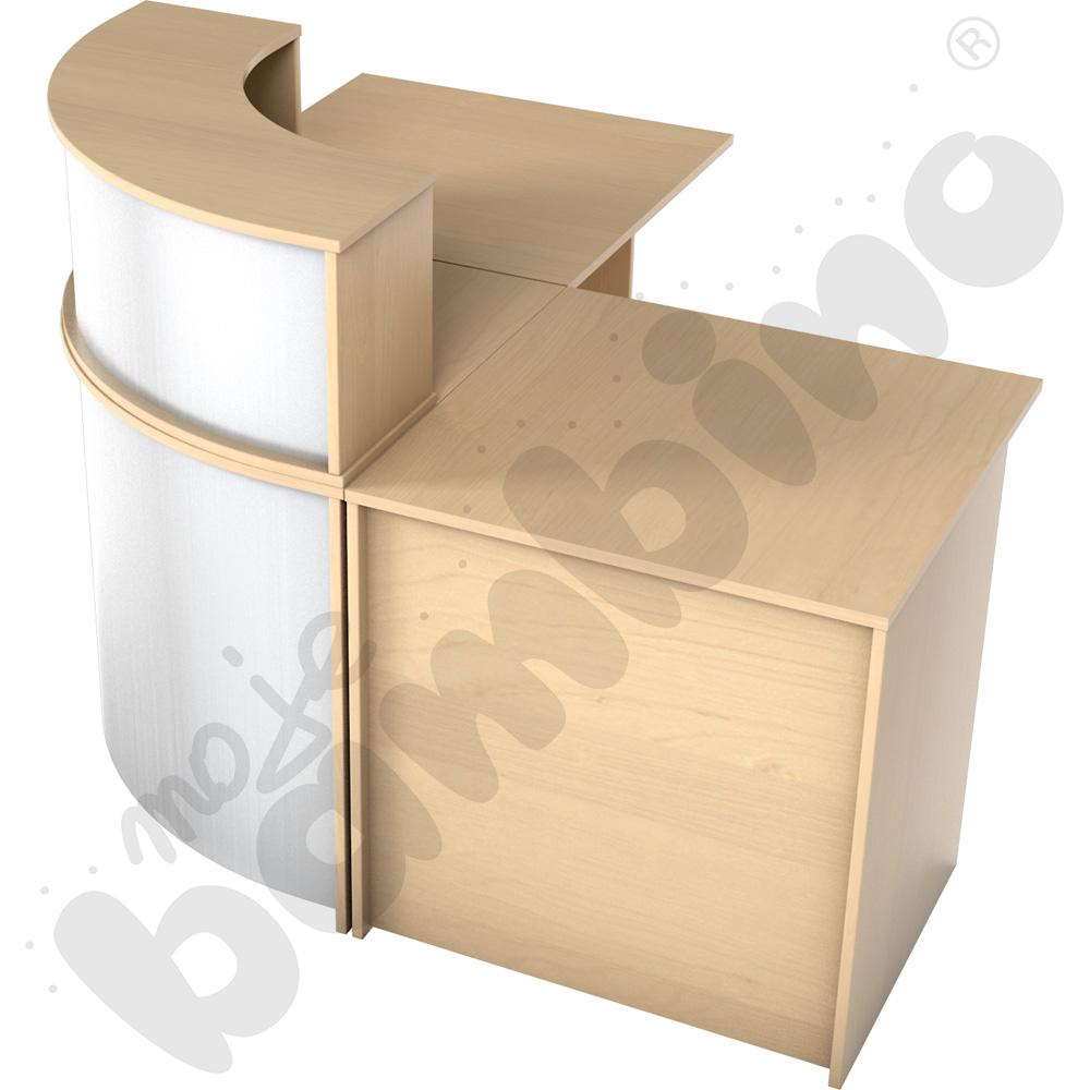 Narożna lada recepcyjna - klon 375