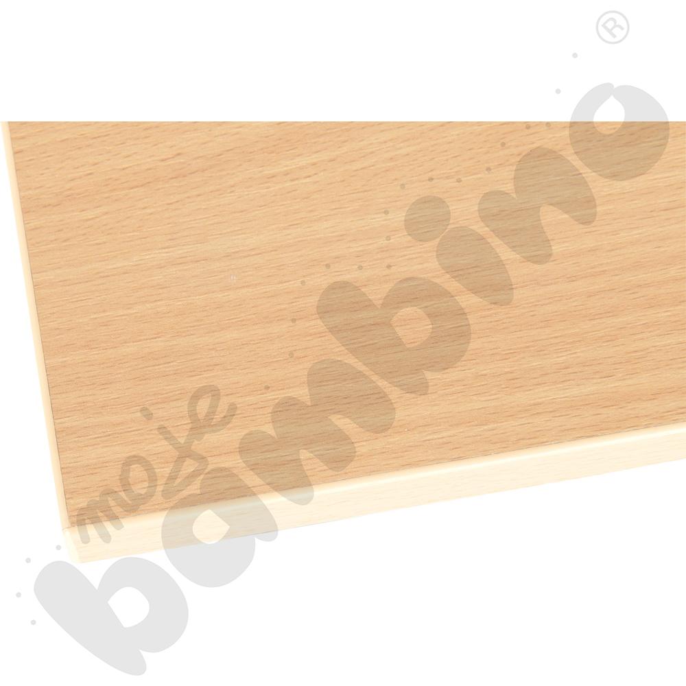 Biurko IN-R buk, stelaż aluminium