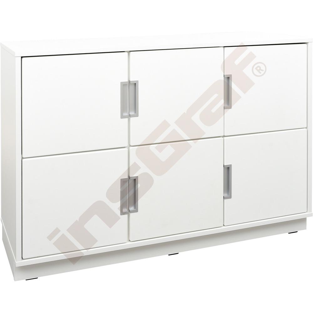 Quadro - regál M se 2 předěly a policí, bílý 