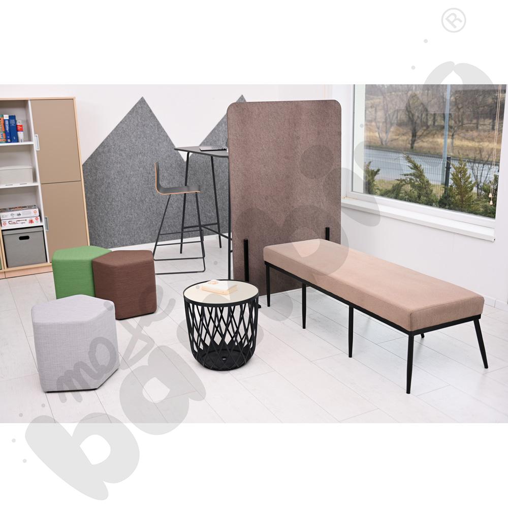 Ławka Xena 3-os. brązowa