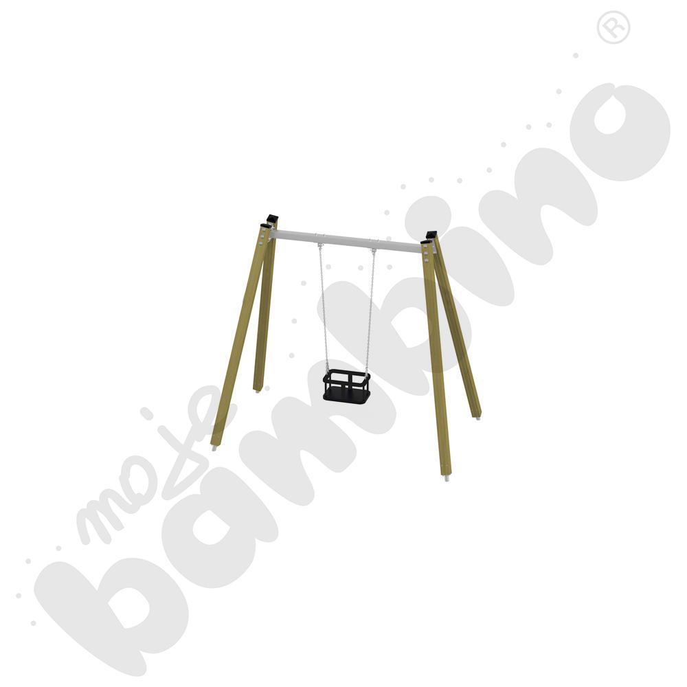 Huśtawka pojedyncza drewniana Triangulo/ bez zawiesi