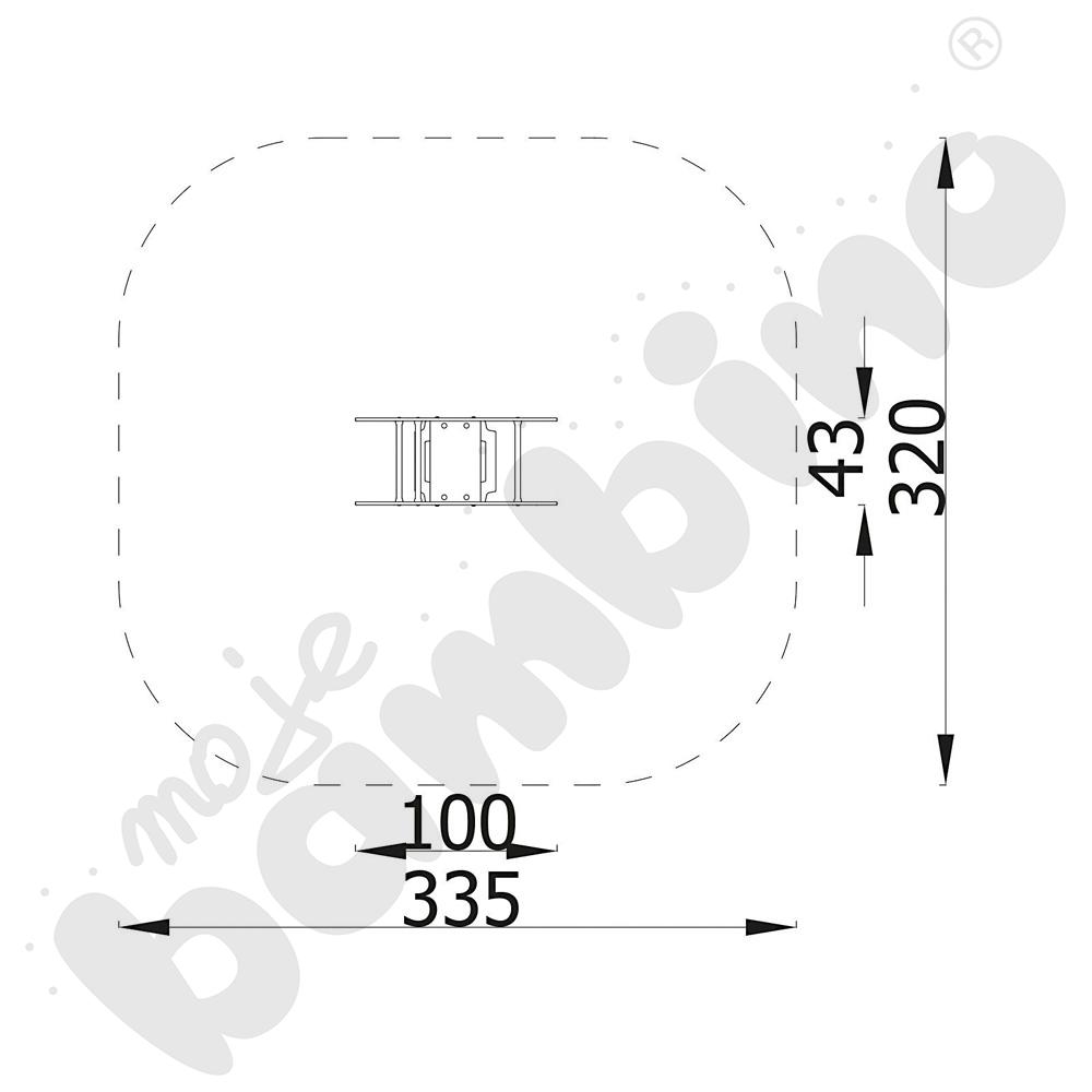 Universum - sprężynowiec UFO na podstawie betonowej
