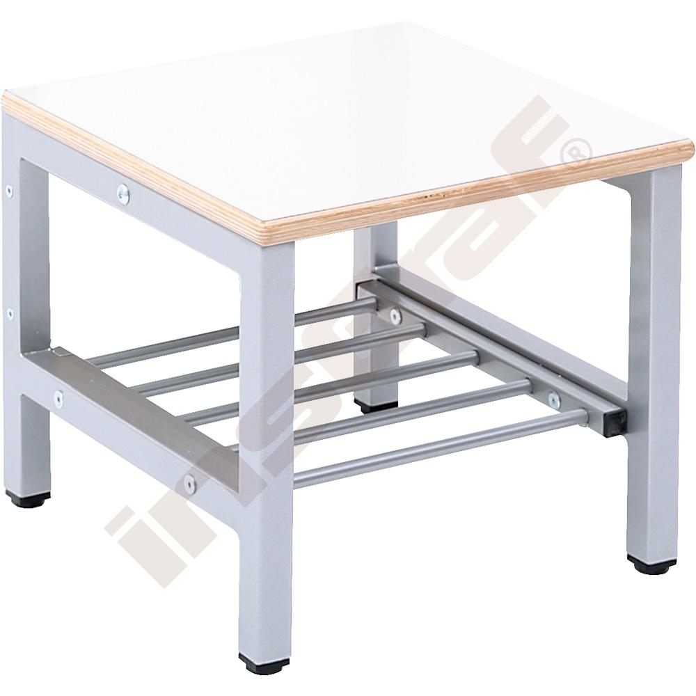 Šatní lavička Flexi pro 2 osoby úzká výška 26 cm bílá