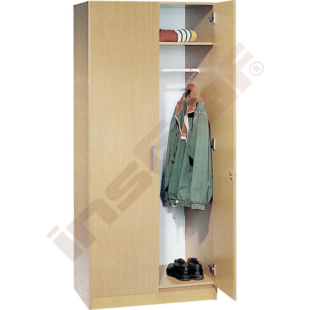 
EXPO Kleiderschrank 185, T 53, auf Sockel, Griffleisten, Ahorn E
