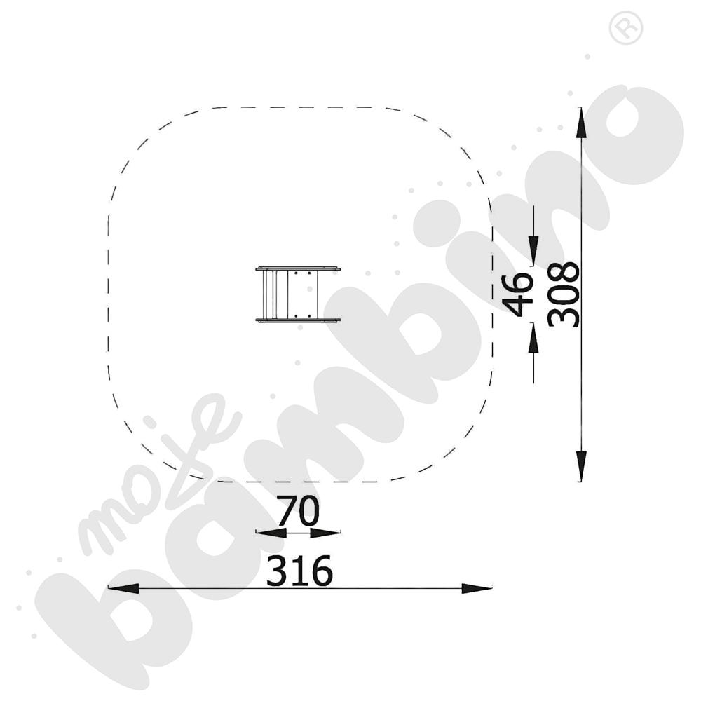 Sprężynowiec Spadająca Gwiazda na podstawie metalowej
