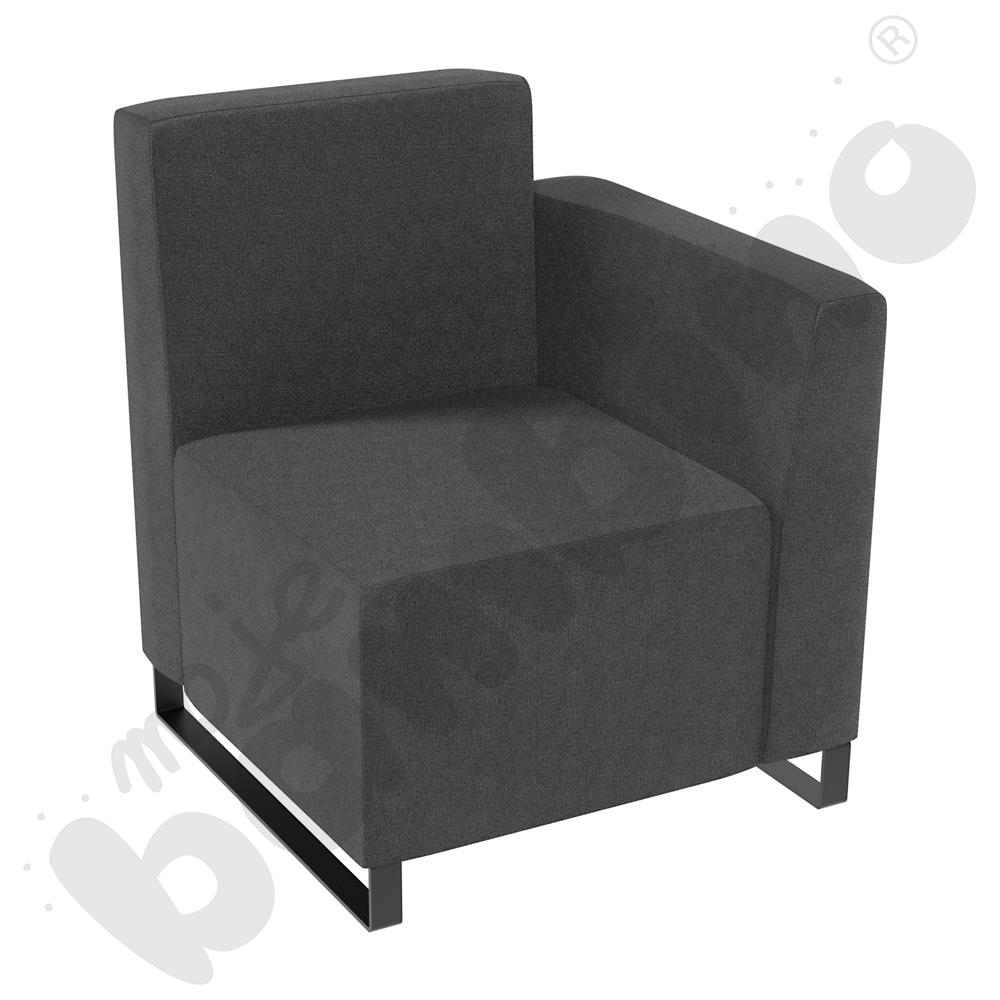 Fotel Universum wys. 82 cm, bok niski prawy, tkanina KG37